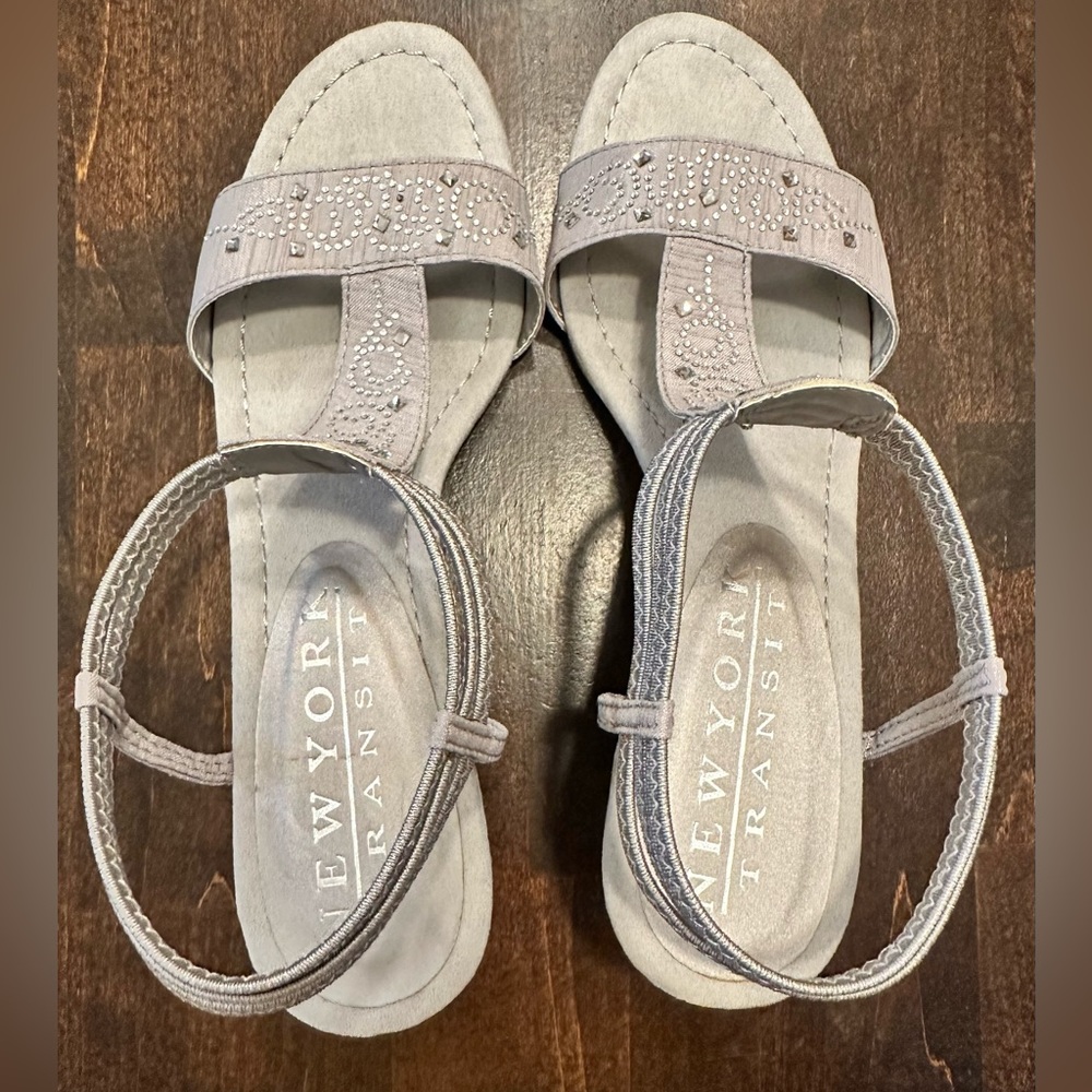 Grey Satin Heel